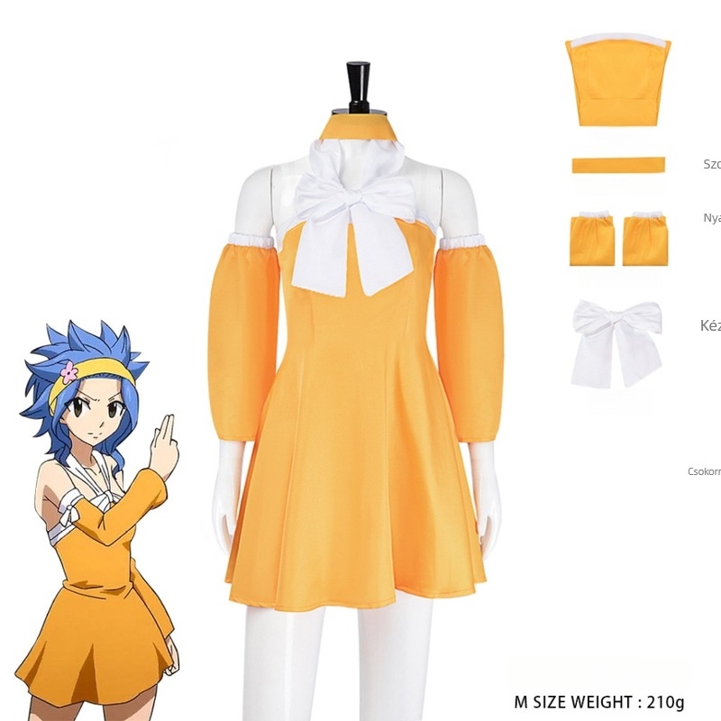 Fairy Tail karakter cosplay jelmez rövid szoknyával