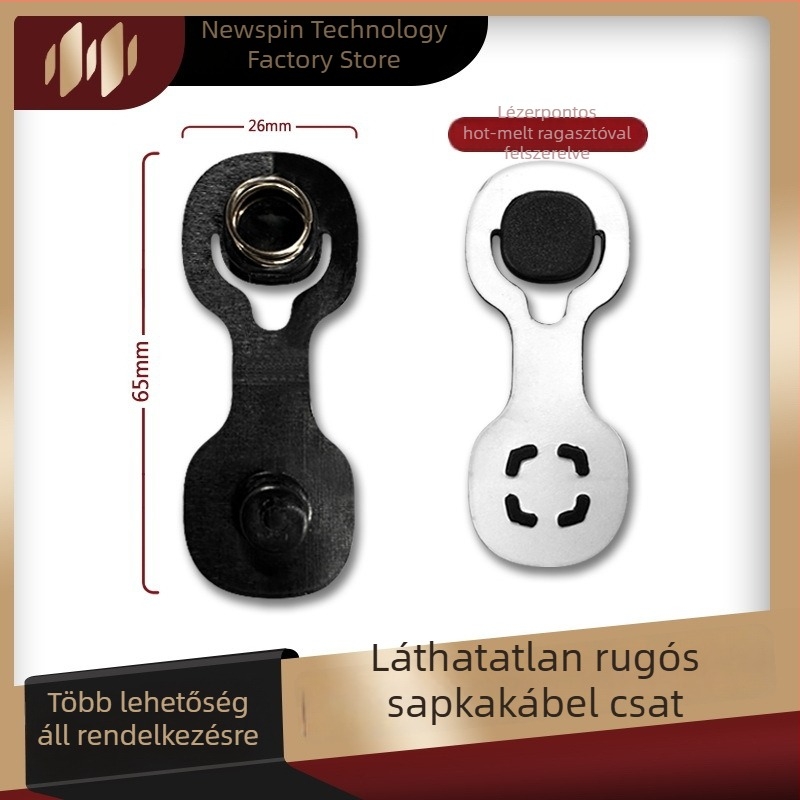 Rejtett rugós kapucnis dzsekihez – műanyag kétlyukú csat, ruházati kiegészítő