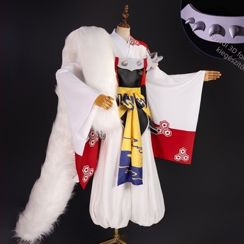 Magas minőségű Sesshomaru cosplay jelmez – teljes készlet nőknek, hagyományos japán stílus