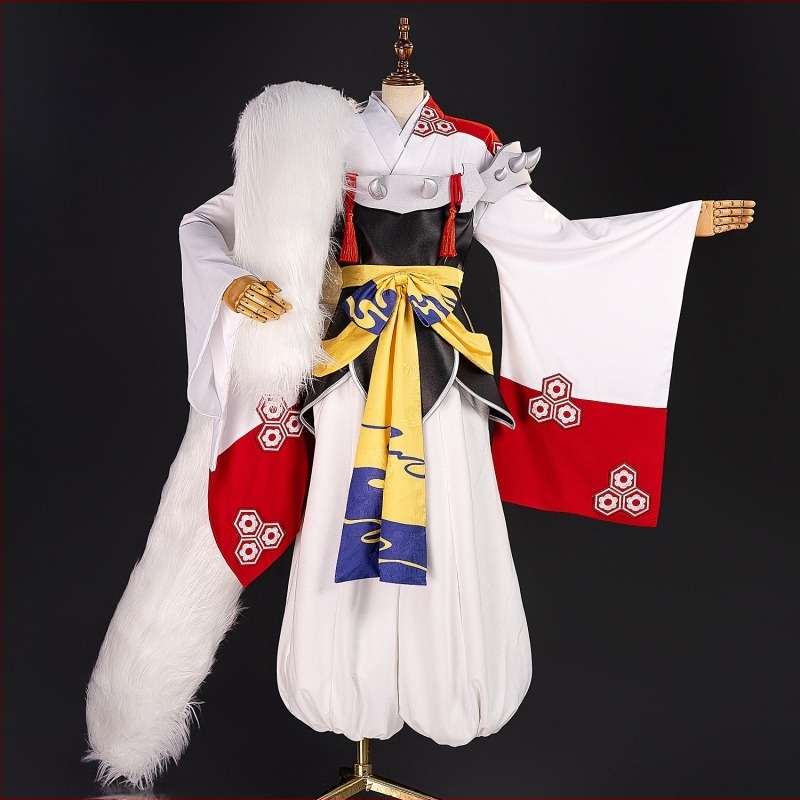 Magas minőségű Sesshomaru cosplay jelmez – teljes készlet nőknek, hagyományos japán stílus