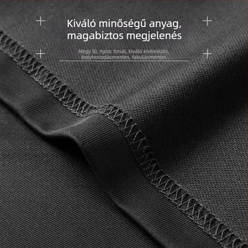 Férfi őszi–téli futó szett, hosszú nadrággal és hátsó deréknál lévő zsebbel a telefon számára, gyorsan száradó edzőruha