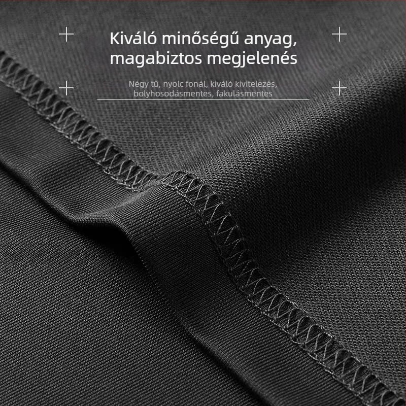 Férfi őszi–téli futó szett, hosszú nadrággal és hátsó deréknál lévő zsebbel a telefon számára, gyorsan száradó edzőruha