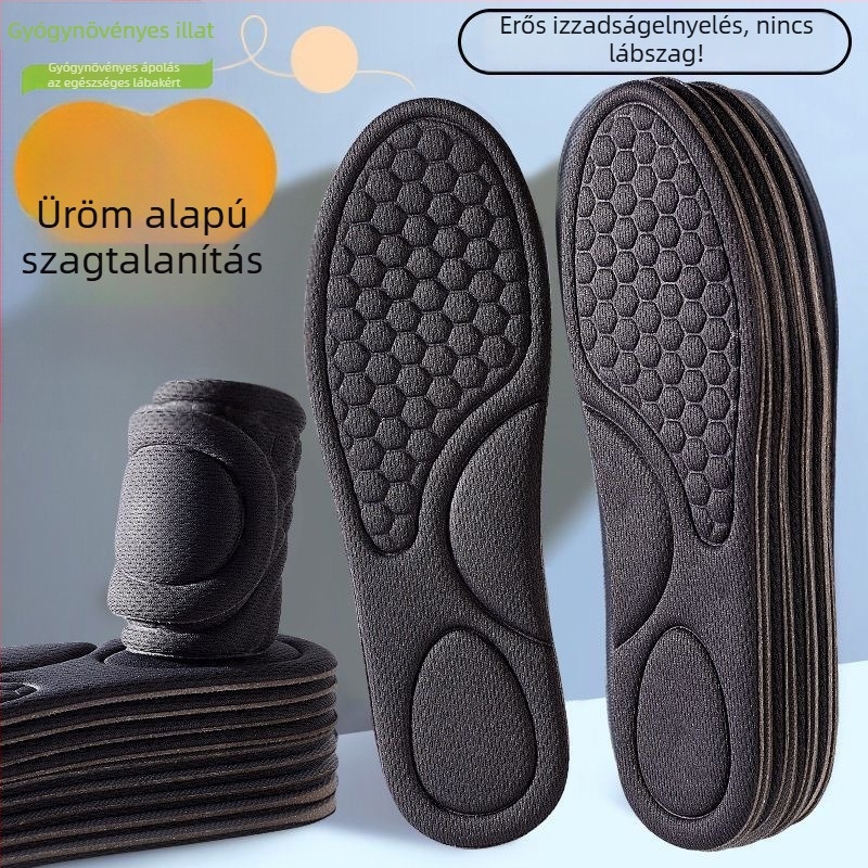 Üröm illatú sporttalpbetét, dezodorizáló, nedvességfelszívó, lélegző, mosható, férfiaknak és nőknek.