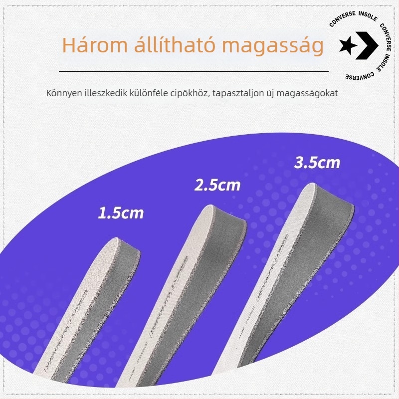 Láthatatlan magasságnövelő talpbetét nőknek vászoncipőkhöz; teljes hosszúságú, puha hosszú állásért; Martin bakancsokhoz vastagított; könnyű férfiak számára