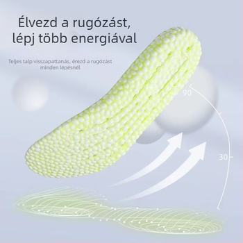 PU magasságnövelő talpbetét – teljes hosszúságú, puha, ütéscsillapítás, nedvesség-elvezetés, szagellenőrzés, uniszex, sportcipőkhöz