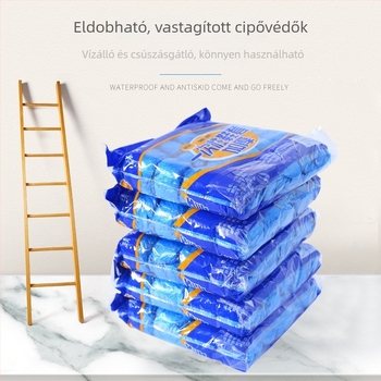 Egyszer használatos, vastagított cipővédők, vízálló beltéri műanyag cipővédők otthoni használatra