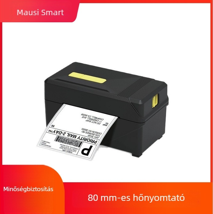 Kis méretű Bluetooth hőnyomtató egylapos címkékhez és expressz küldeményekhez