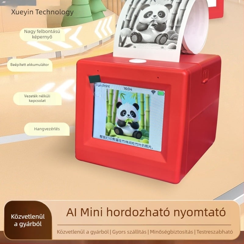 Q15Ai nyomtató intelligens hangalapú párbeszéddel és címke nyomtatással, AI-generált képekkel, gyermekjáték