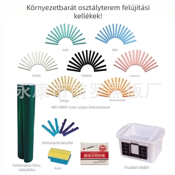 Pormentes tábla-radír, vízfelvevő, vízoldékony krétához kompatibilis, mosható és könnyen törölhető