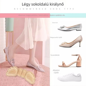 Magas sarkú cipőhöz anti-dörzsölő talpbetét – megakadályozza a dörzsölődést és a csúszást, fél méretű sarokbetét