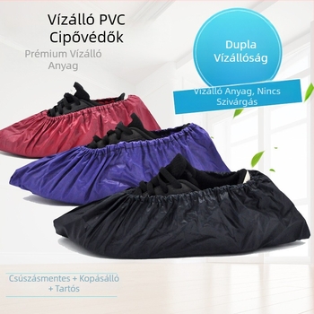 Vízálló cipővédő, megerősített csúszásgátló réteg, por- és esővédő, többszöri használatra, géppel mosható