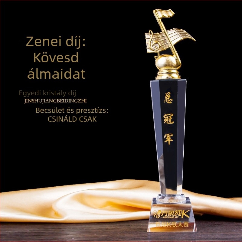 Kristálytrofea zenés versenyekhez: zongora- és énekversenyek, zenei motívummal