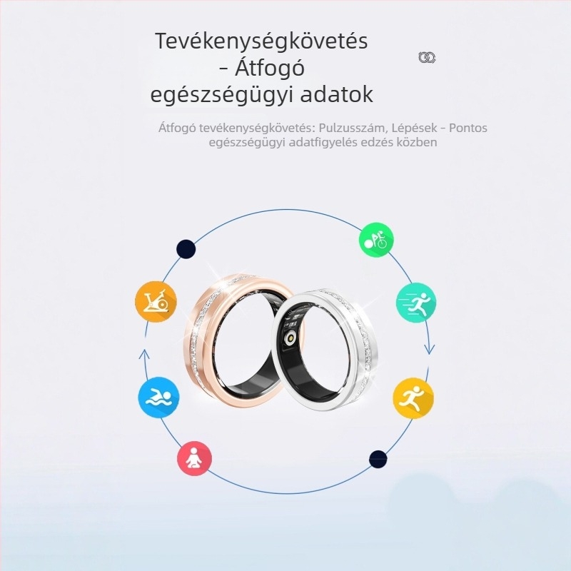DaringV6 intelligens gyűrű, többfunkciós sportos lépésszámláló, pulzus- és alvásfigyelés