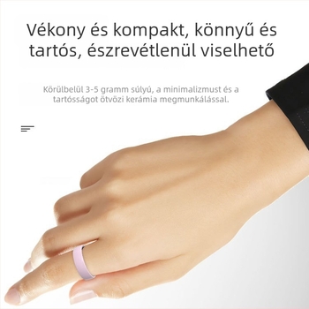 Bluetooth egészségnyomkövető okosgyűrű, pulzusmérés, NFC, fényképkészítés és oldalváltás