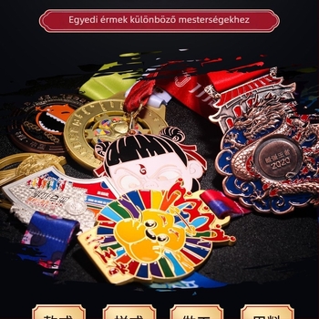 Fém emlékérem maratonra, futásra, túrázásra és kerékpározásra – járványellenes témájú emlékérme