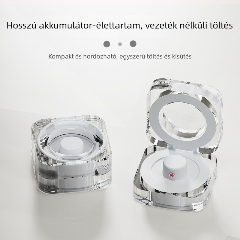 Okos gyűrű kristály töltőtokkal és hordozható mágneses töltő