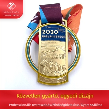 Személyre szabott fémmedálok sporteseményekre és maratonokra, cinkötvözet ezüst- és bronzmedálok, dísz- és emlékmedálok