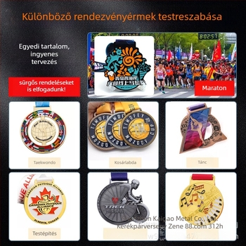 Személyre szabható fém érmek sporteseményekre — maratoni arany, ezüst és bronz érmek