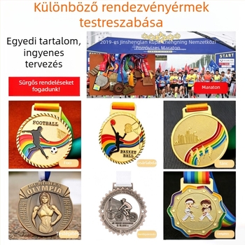 Maratoni eseményekre és futballversenyekre szabott prémium fém érmek