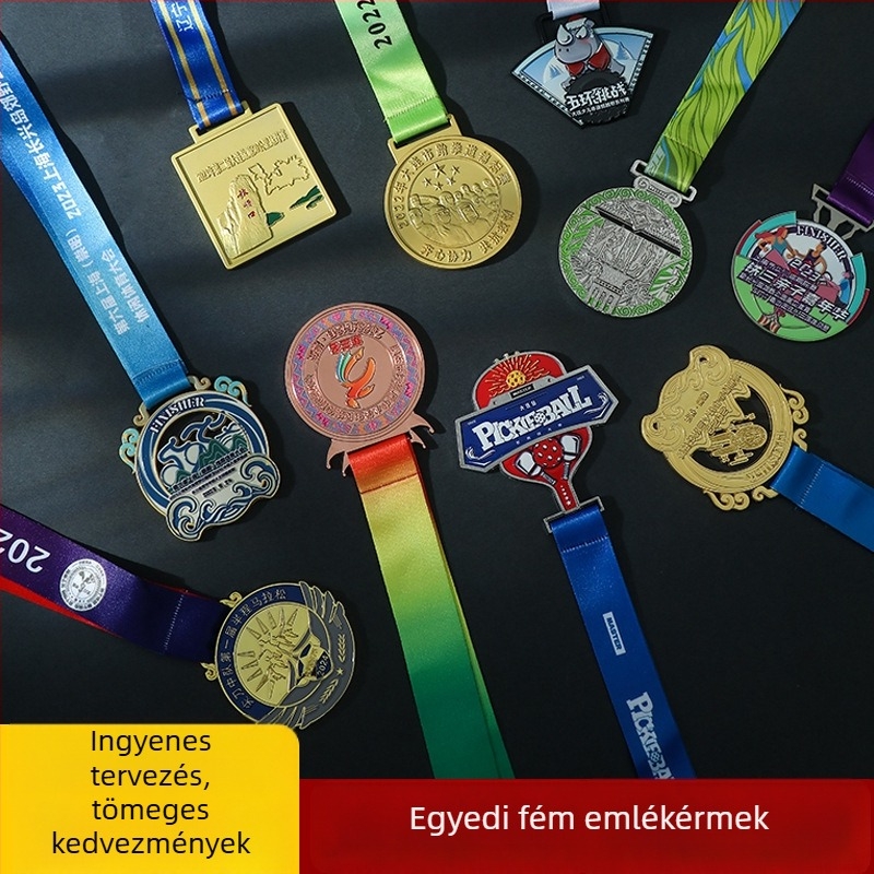 Személyre szabott cinkötvözetű érem maratoni eseményekhez