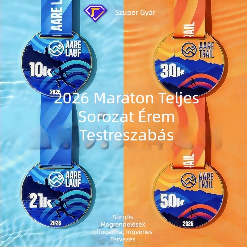 Személyre szabható maratoni érmek, névtáblák és emléklapok