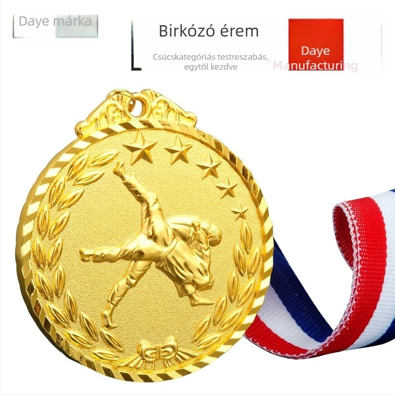 Személyre szabott fém érem birkózásért, taekwondoért és maratonért