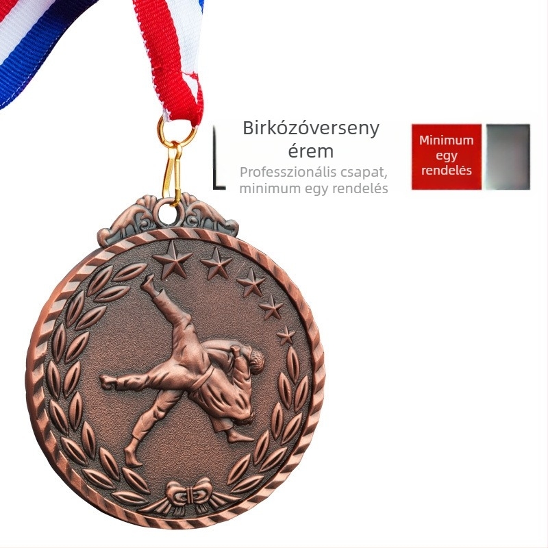 Személyre szabott fém érem birkózásért, taekwondoért és maratonért