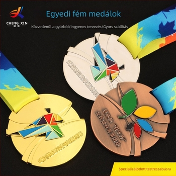 Fém mázolt érem Taekwondo versenyre, sporteseményre és maratonra – emlékdíj