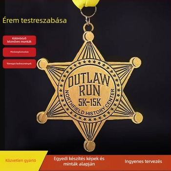 Maratoni futamára testre szabott fém érmek, zománcozott cinkötvözet érmek – arany, ezüst és bronz