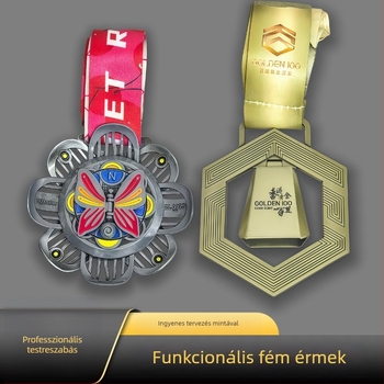 Személyre szabott fém érmek városi maratonokra és hegymászási eseményekre, zománcos plakettekkel
