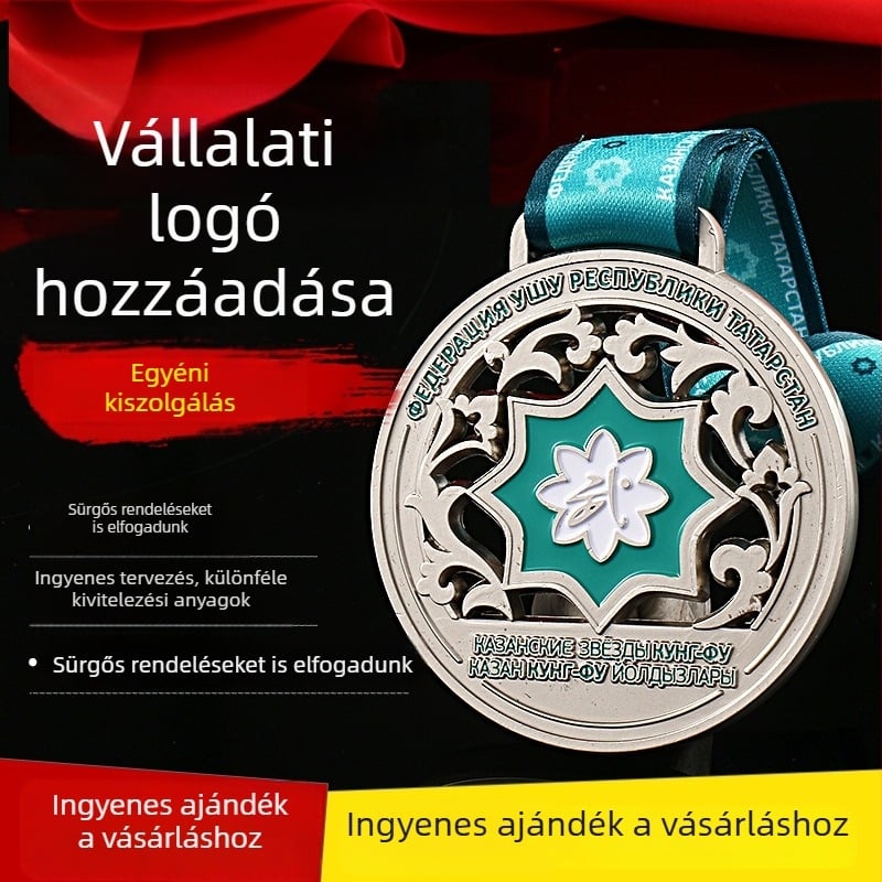Egyedi fém maratoni aranyérem vállalati alkalmazottak számára, futóklub verseny díj