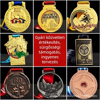 Személyre szabott fém érem maratoni és sporteseményekre – emlékezetes kreatív díj