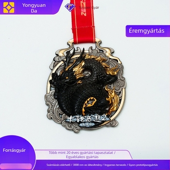Személyre szabott maratoni érmek festett cinkötvözet plakettekkel