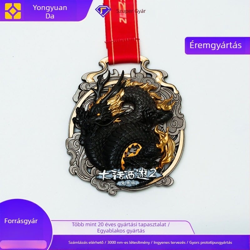 Személyre szabott maratoni érmek festett cinkötvözet plakettekkel