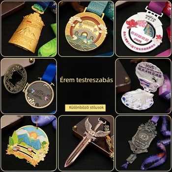 Zománcozott fém csúszó medál - személyre szabott maraton- és túrasemények emlékérme