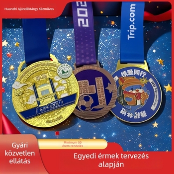 Testreszabott fém érmek sporteseményekre – maraton és kosárlabda, gyermekeknek szóló ötszögletű csillag dizájnnal, aranyozott felülettel