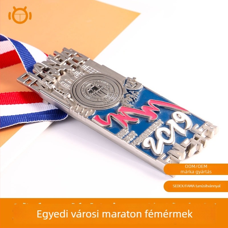 Testreszabható fémmedál városi maratonra – emlékjutalom sportversenyekhez