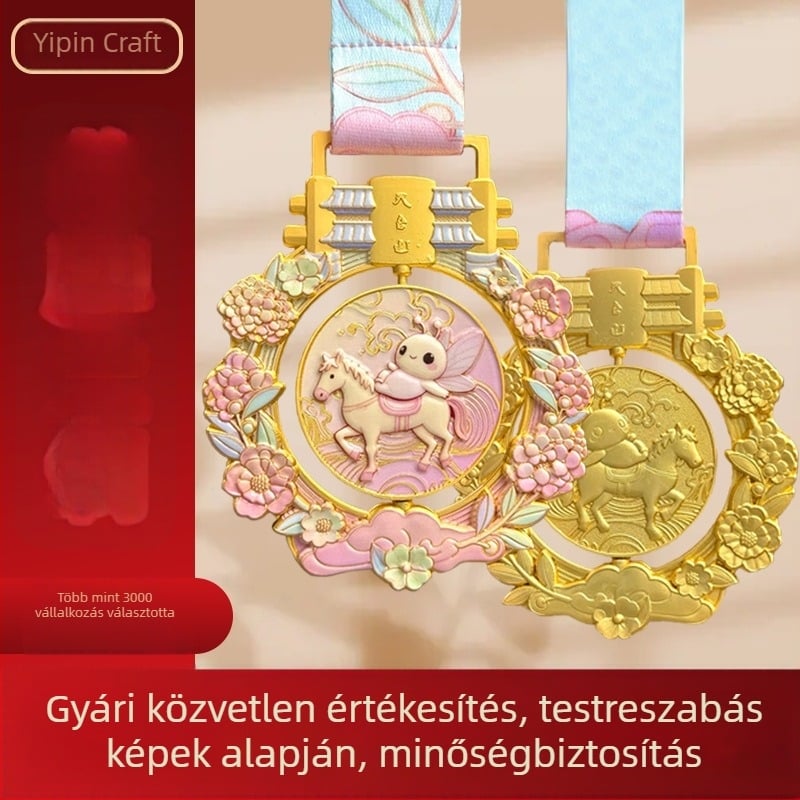 Kreatív medal készítés sporteseményekhez: arany-, ezüst- és bronzérmek gyártása, maratoni emlékplakettek, futó fém címkék