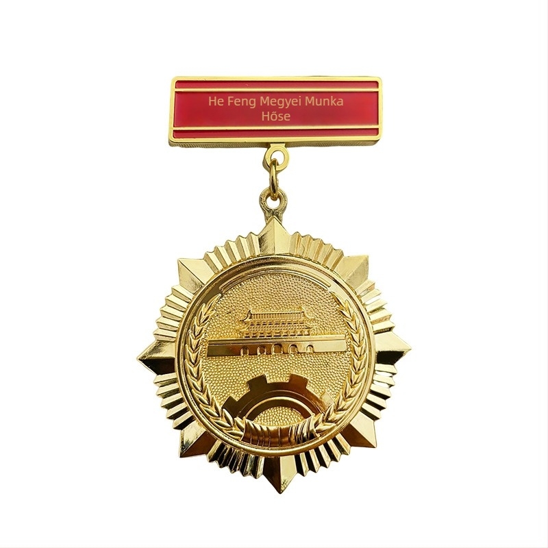 Személyre szabott réz medál sporteseményekhez és maratonhoz, vállalati jubileumra, munka példaképe elismerése