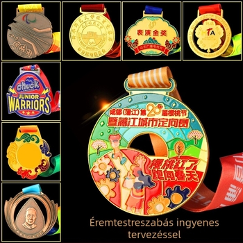 Személyre szabott fémérem zománc bevonattal – maraton és taekwondo