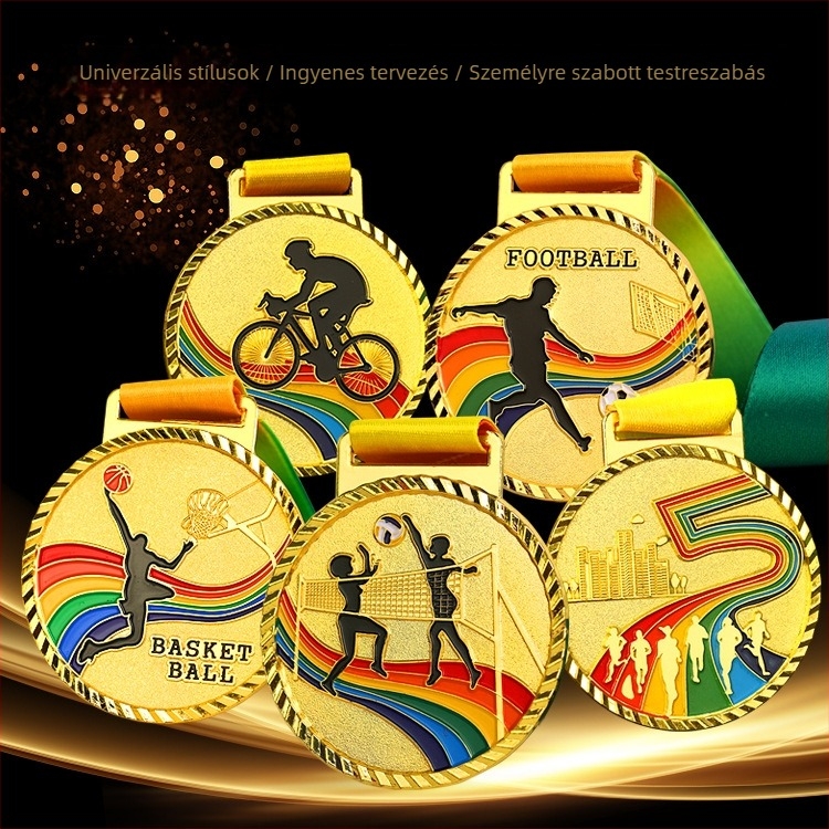 Személyre szabott fémérem zománc bevonattal – maraton és taekwondo