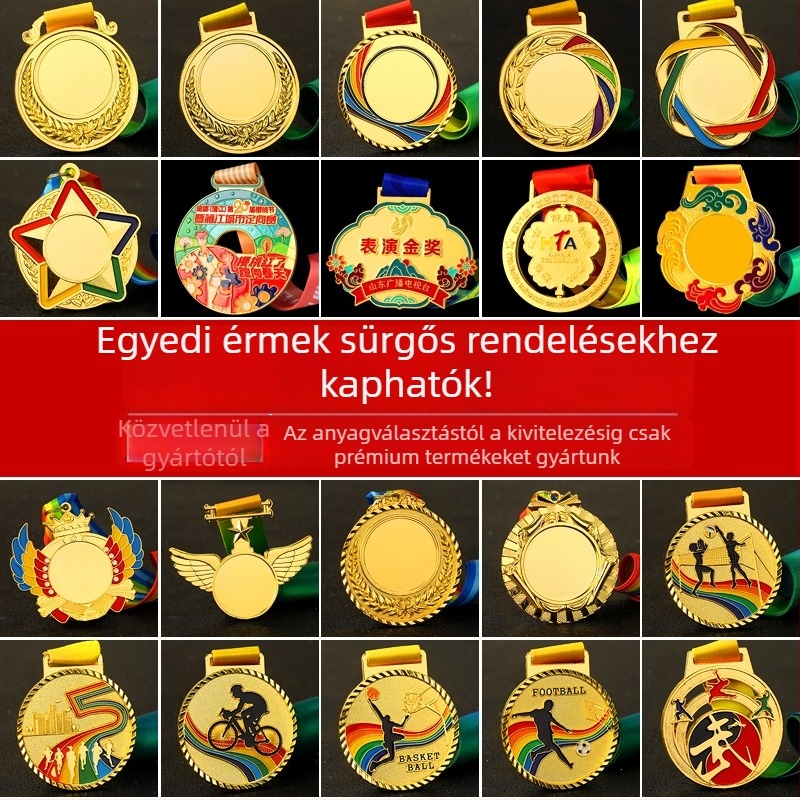 Személyre szabott fémérem zománc bevonattal – maraton és taekwondo
