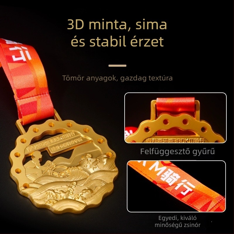 Medálok testreszabása ingyenes tervezéssel sporteseményekhez – arany, ezüst és bronz medalok, fém akasztóval