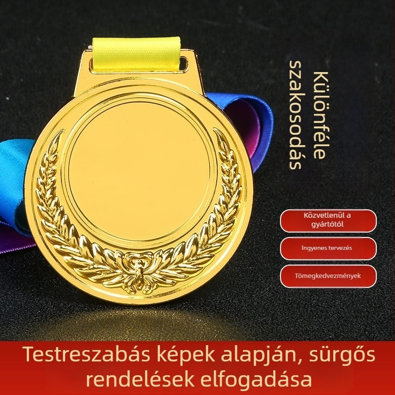 Testreszabható, kiváló minőségű nehéz fémérem kosárlabda, futball, maraton és sporteseményekhez