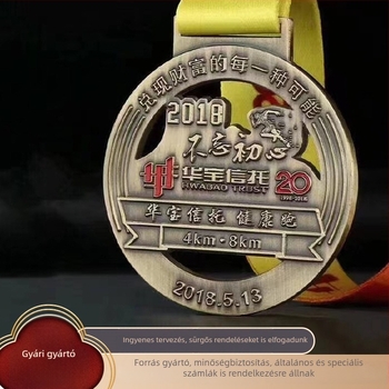 Fém emlékérem maratonhoz, taekwondóhoz és sporteseményekhez – logóval testreszabható – arany, ezüst, réz.