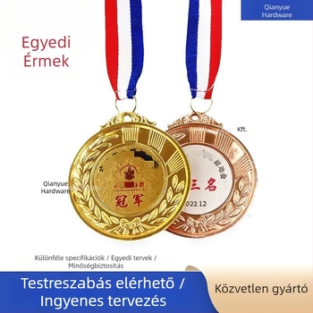 Személyre szabott fém érmek iskolai sporteseményekre – maraton és kerékpáros emlékplakettek arany, ezüst és bronz kivitelben