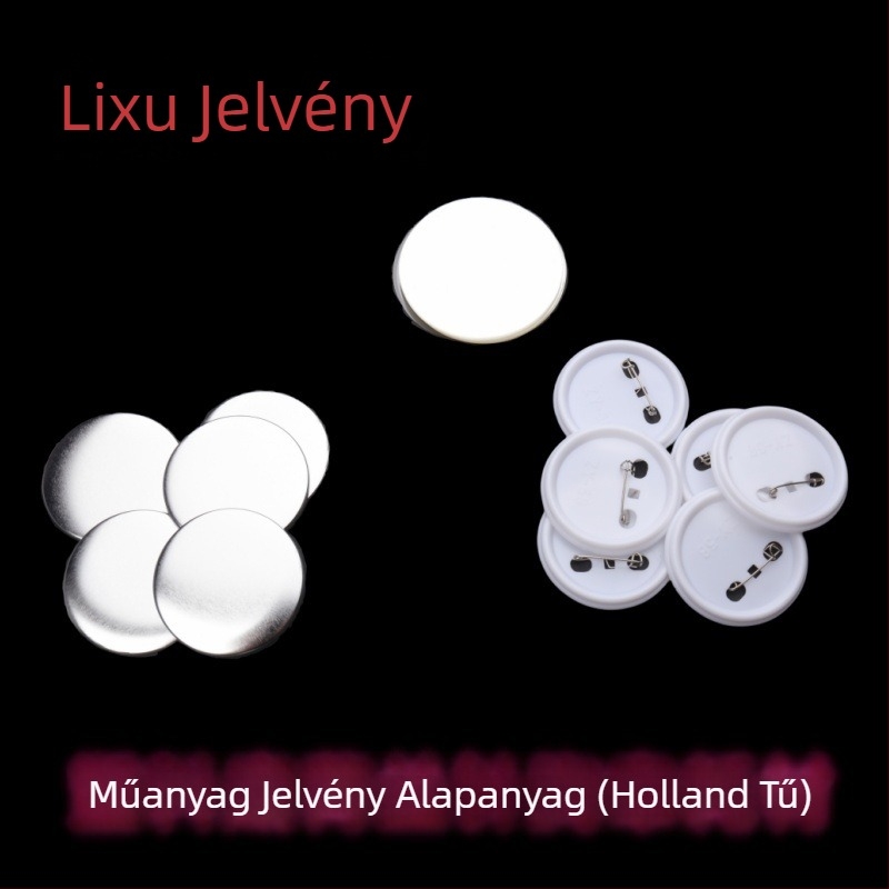 Üres jelvény anyagok készlet: műanyag alap és holland tűk — 100 készlet