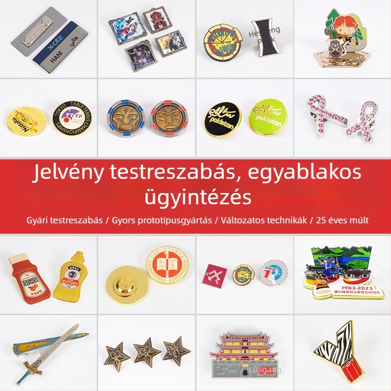 Egyedi mágneses jelvény cinkötvözetből az alkalmazotti azonosító kártyához