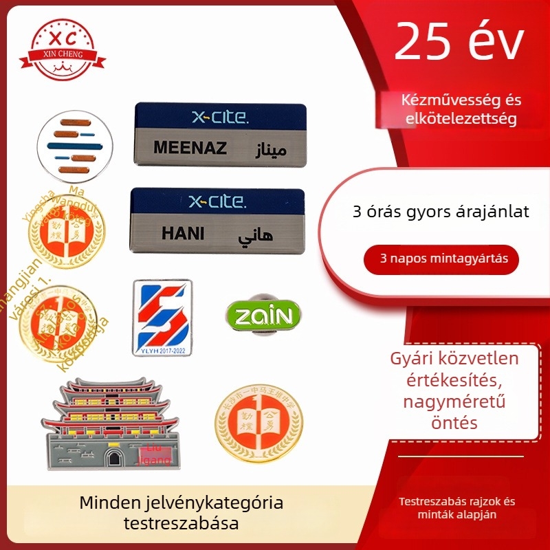 Egyedi mágneses jelvény cinkötvözetből az alkalmazotti azonosító kártyához