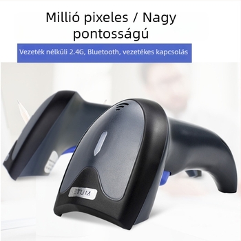 Magas pontosságú 2D vezeték nélküli kézi vonalkódolvasó Bluetooth QR-kódokhoz